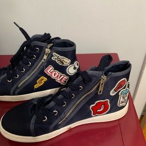 High Tops with Cute Embroidered Patches